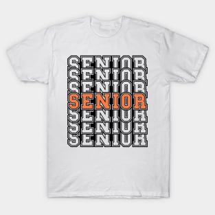 Senior Grad Retro Sport Tipography 2024 Graduation 2025 T-Shirt